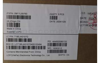 Lenovo 5M11L59760 MECH_ASM FRU KB CCV TC US (LTN) BK