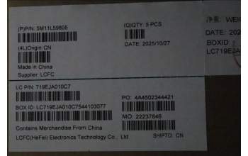 Lenovo 5M11L59805 MECH_ASM FRU KB CCV ARA US BL (SRX) BK