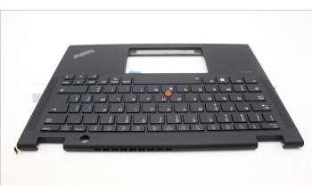 Lenovo 5M11L64082 C-Cover with keyboard, Belgian, Black, Backlight, UK