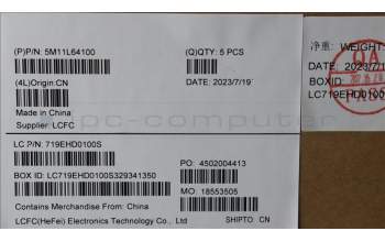 Lenovo 5M11L64100 C-Cover with keyboard, USA English, Black, Backlight, US