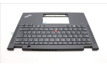 Lenovo 5M11L64124 C-Cover with keyboard, Hungarian, Black, Backlight, UK