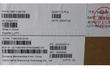 Lenovo 5M11L64139 C-Cover with keyboard, Korean, Black, Backlight, US