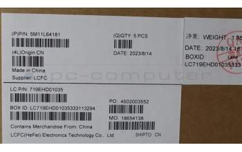 Lenovo 5M11L64181 C-Cover with keyboard, UK English, Black, Backlight, UK