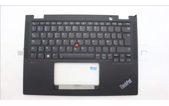 Lenovo 5M11L64196 C-Cover with keyboard, Belgian, Black, Backlight, WWAN, UK