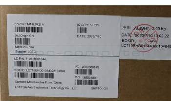 Lenovo 5M11L64214 MECH_ASM KBD W C ENG BKLT LTN WW US BK