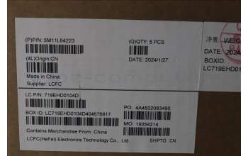 Lenovo 5M11L64223 MECH_ASM KBD W C FRA BKLT LTN WW UK BK