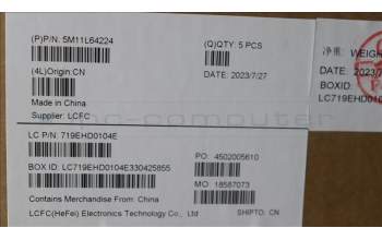 Lenovo 5M11L64224 C-Cover with keyboard, French, Black, Backlight, WWAN, US