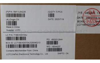 Lenovo 5M11L64228 MECH_ASM KBD W C GER BKLT CHY WW UK BK