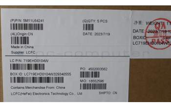 Lenovo 5M11L64241 C-Cover with keyboard, Icelandic, Black, Backlight, WWAN, UK