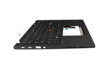 5M11L64261 original Lenovo keyboard incl. topcase ND (nordic) black/black with backlight and mouse-stick
