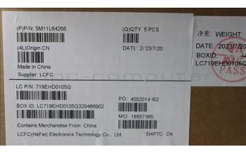 Lenovo 5M11L64268 C-Cover with keyboard, Russian, Black, Backlight, WWAN, US