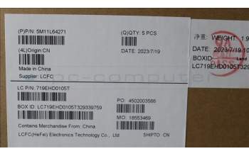 Lenovo 5M11L64271 C-Cover with keyboard, Slovenian, Black, Backlight, WWAN, UK