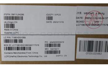 Lenovo 5M11L64286 C-Cover with keyboard, Thai, Black, Backlight, WWAN, US