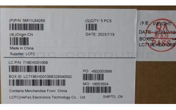 Lenovo 5M11L64289 C-Cover with keyboard, Turkish, Black, Backlight, WWAN, UK