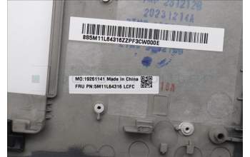 Lenovo 5M11L64316 C-Cover with keyboard, Czech Slovakian, Grey, Backlight, UK