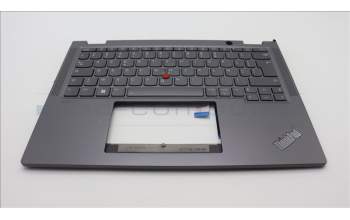Lenovo 5M11L64326 C-Cover with keyboard, French, Grey, Backlight, US