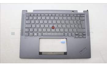 Lenovo 5M11L64330 C-Cover with keyboard, German, Grey, Backlight, UK