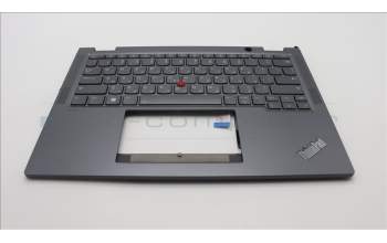 Lenovo 5M11L64334 C-Cover with keyboard, Hebrew, Grey, Backlight, US