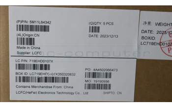 Lenovo 5M11L64342 C-Cover with keyboard, Italian, Grey, Backlight, UK