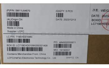 Lenovo 5M11L64670 MECH_ASM KBD W C FRA BKLT LTN WW UK GY