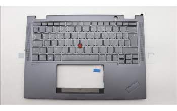 Lenovo 5M11L64678 C-Cover with keyboard, German, Grey, Backlight, WWAN, UK