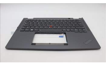 Lenovo 5M11L64678 C-Cover with keyboard, German, Grey, Backlight, WWAN, UK
