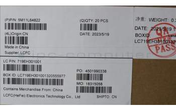 Lenovo 5M11L64822 MECH_ASM X13YG4 FPR with Bracket Grey