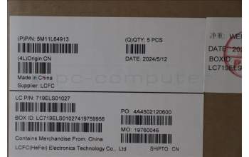 Lenovo 5M11L64913 MECH_ASM FRU KB CCV ARA (CHY) US BK