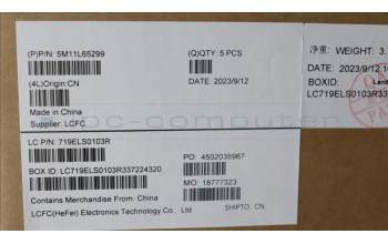 Lenovo 5M11L65299 MECH_ASM FRU KB CCV NORDIC BL(CHY)UKBK