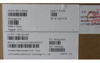 Lenovo 5M11L65322 MECH_ASM FRU KB CCV UKE BL(CHY) UK BK