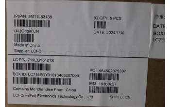 Lenovo 5M11L83138 MECH_ASM KBDBZL,NOR,WL,BK/GY,SRX