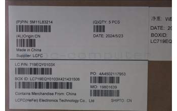 Lenovo 5M11L83214 MECH_ASM KBDBZL,NOR,WW,BK/GY,SRX