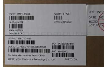 Lenovo 5M11L83281 MECH_ASM KBDBZL,HBW,WL,BK/BZ,SRX