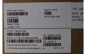 Lenovo 5M11L83373 MECH_ASM KBDBZL,SWS,WW,BK/BZ,SRX