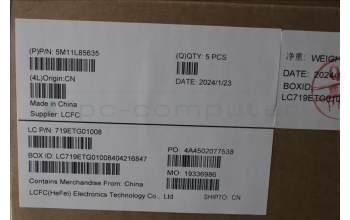 Lenovo 5M11L85635 C-Cover with keyboard, Belgian, Black, UK