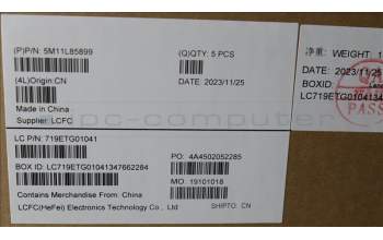 Lenovo 5M11L85899 C-Cover with keyboard, Danish, Black, Backlight, UK