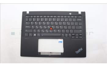 Lenovo 5M11L85942 C-Cover with keyboard, Greek, Black, Backlight, US