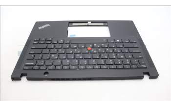 Lenovo 5M11L85942 C-Cover with keyboard, Greek, Black, Backlight, US