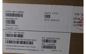 Lenovo 5M11L86003 C-Cover with keyboard, Norwegian, Black, Backlight, UK