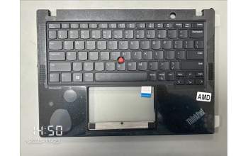 Lenovo 5M11L86150 C-Cover with keyboard, US English Euro, Black, Backlight, WWAN, US