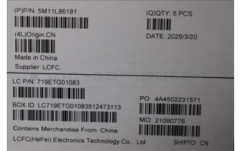 Lenovo 5M11L86181 C-Cover with keyboard, Hebrew, Black, Backlight, WWAN, US