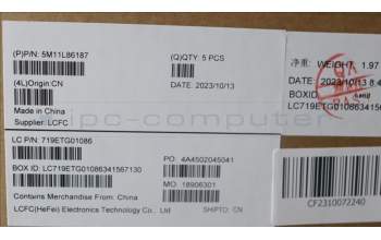 Lenovo 5M11L86187 MECH_ASM BL KB BK MG WW HUN LTN