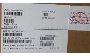 Lenovo 5M11L86267 C-Cover with keyboard, Spanish, Black, Backlight, WWAN, UK