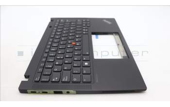 Lenovo 5M11L86267 C-Cover with keyboard, Spanish, Black, Backlight, WWAN, UK