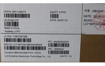 Lenovo 5M11L86273 C-Cover with keyboard, Swedish/Finnish, Black, Backlight, WWAN, UK