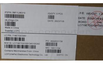 Lenovo 5M11L86310 MECH_ASM BL KB BK MG WW UKE LTN