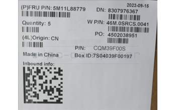 Lenovo 5M11L88779 MECH_ASM NoWW C-Cvr+EST KB ASM,CHY