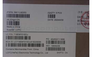 Lenovo 5M11L92253 MECH_ASM FRU KB CCV FRA (CHY) UK BK