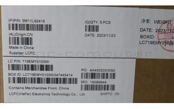 Lenovo 5M11L92415 MECH_ASM FRU KB CCV ITA (SRX) UK AG