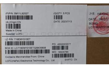 Lenovo 5M11L92527 MECH_ASM FRU KB CCV DEN BL (SRX) UK BK